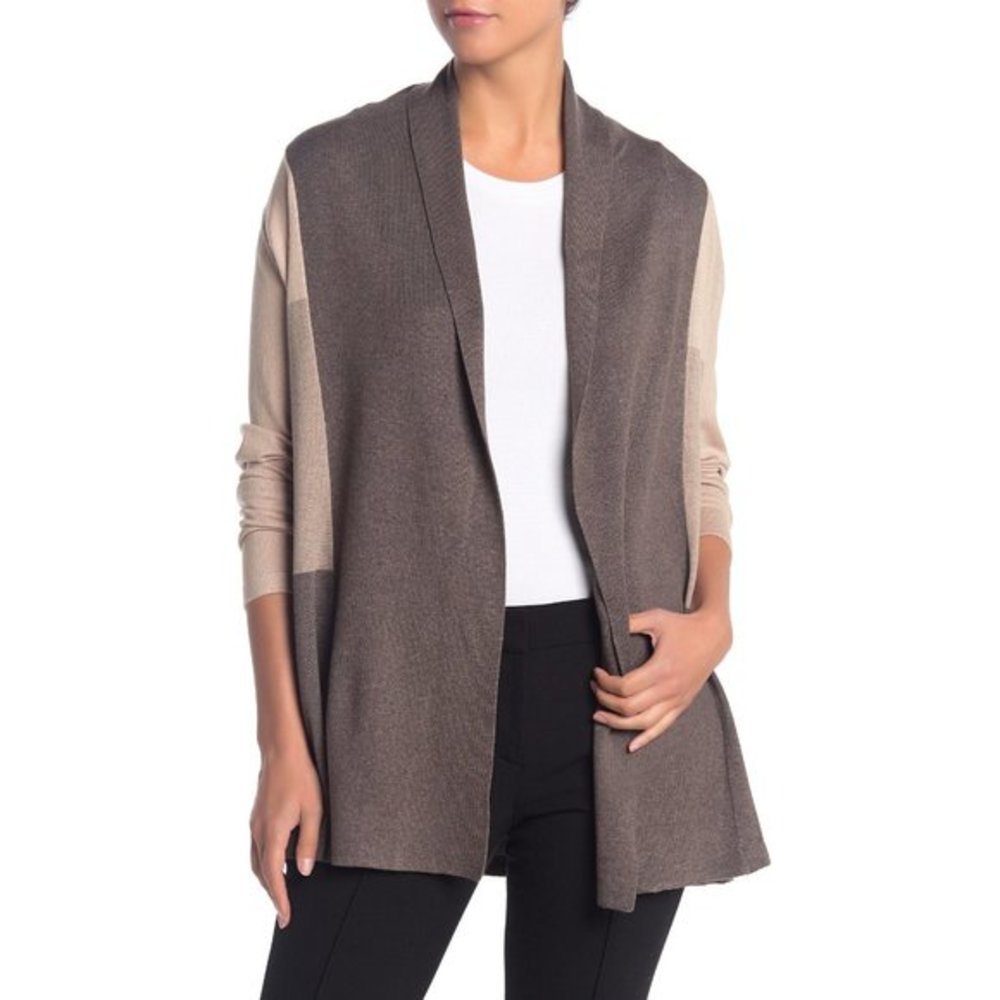 NWT Nordstrom Cyrus Color-Block Open Cardigan Top